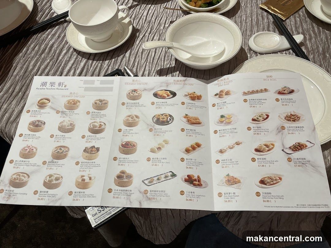 Paradise Teochew Restaurant Menu