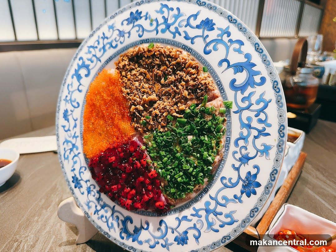 Dish on ornate plate