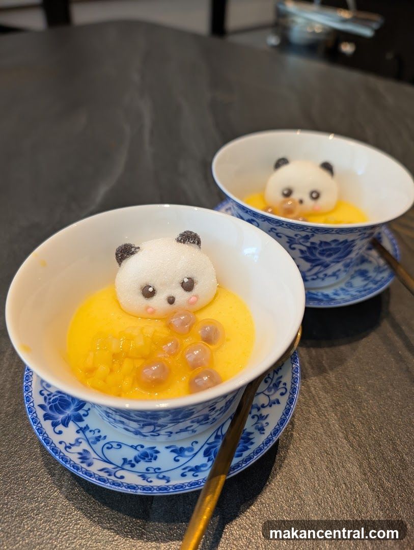 Panda-themed dessert bowls