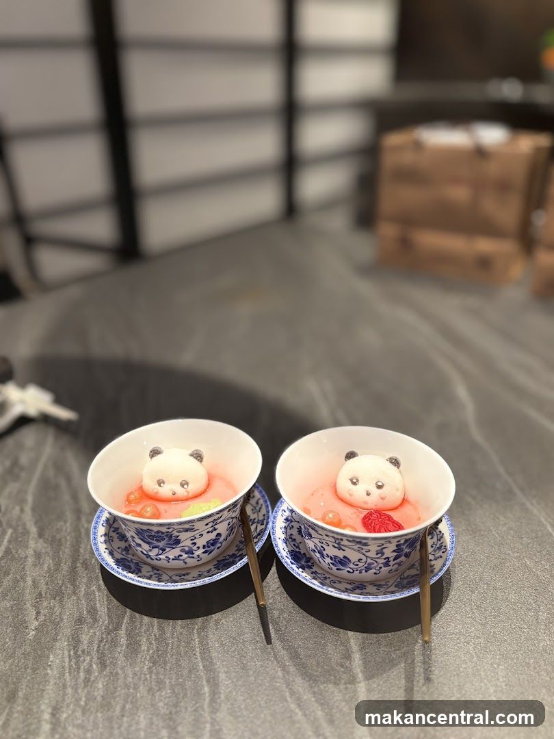 Dessert bowls on table