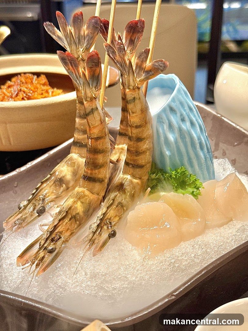 Seafood platter on ice
