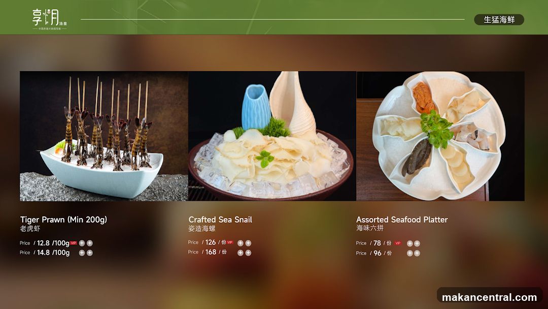 Seafood Menu