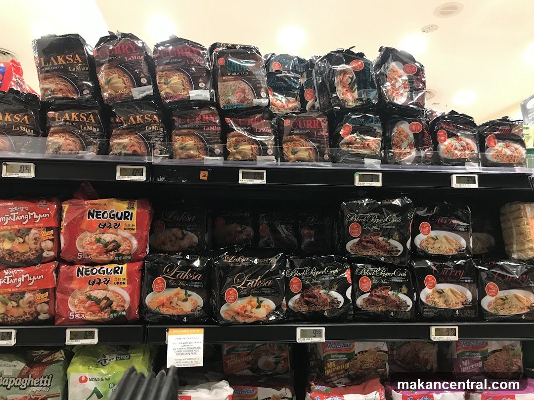 Supermarket noodle section