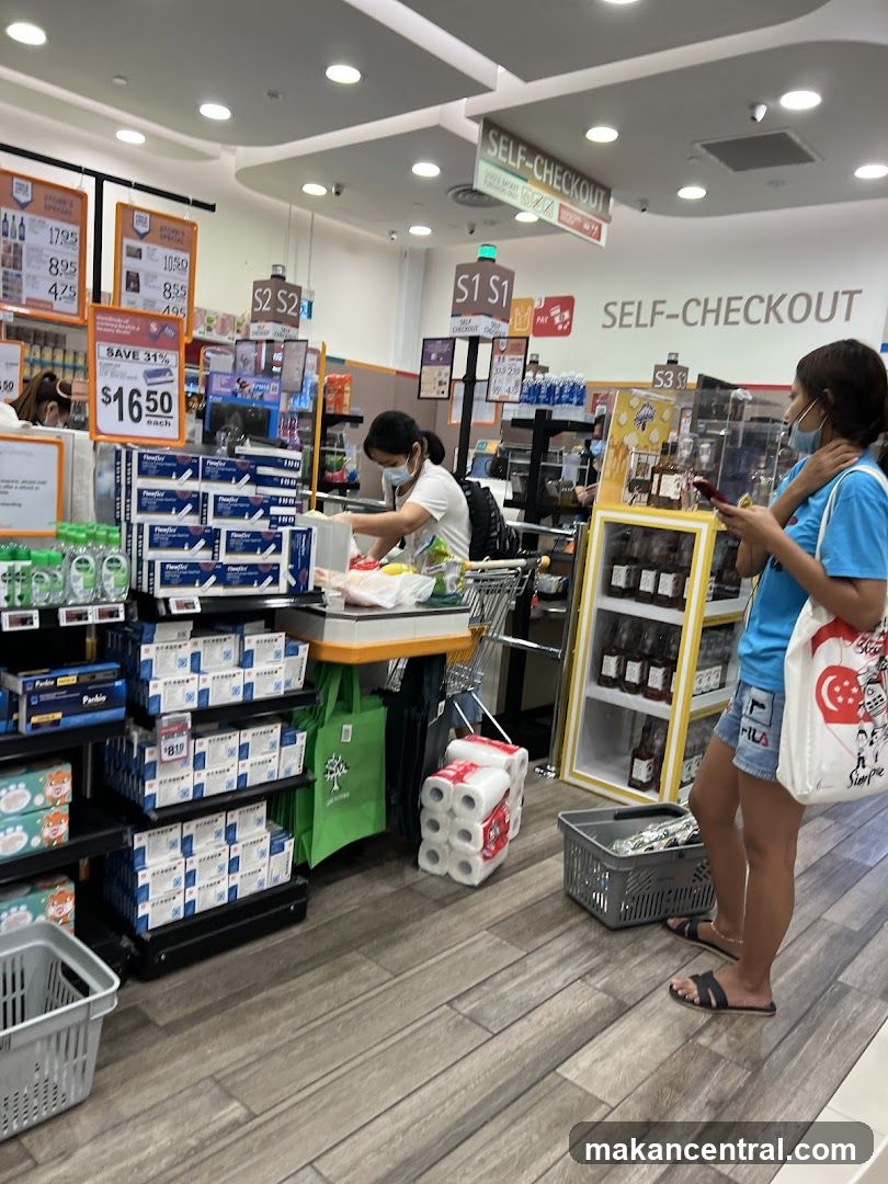 Store Interior Self-Checkout Area