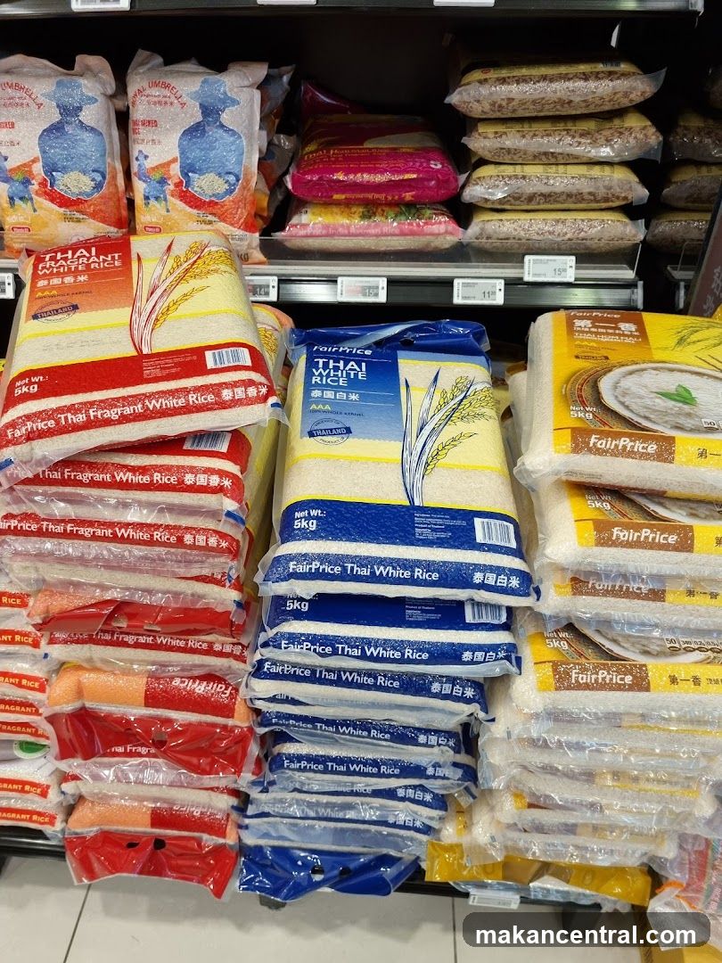 Rice Display in Supermarket