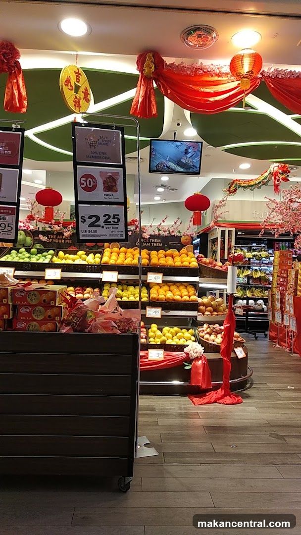 Fruit Section with Lunar New Year Decorations