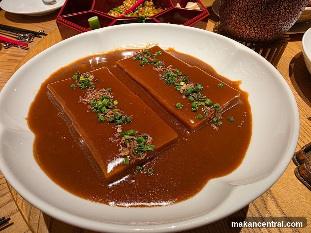 Dish served at dining table