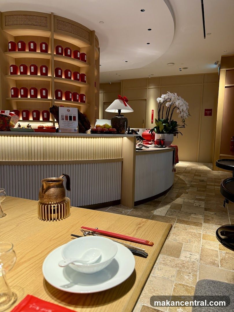 Interior of a tea or dining establishment