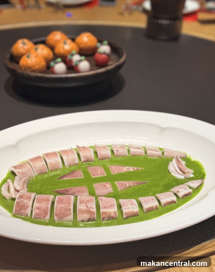 Dining Table with Seafood Dish