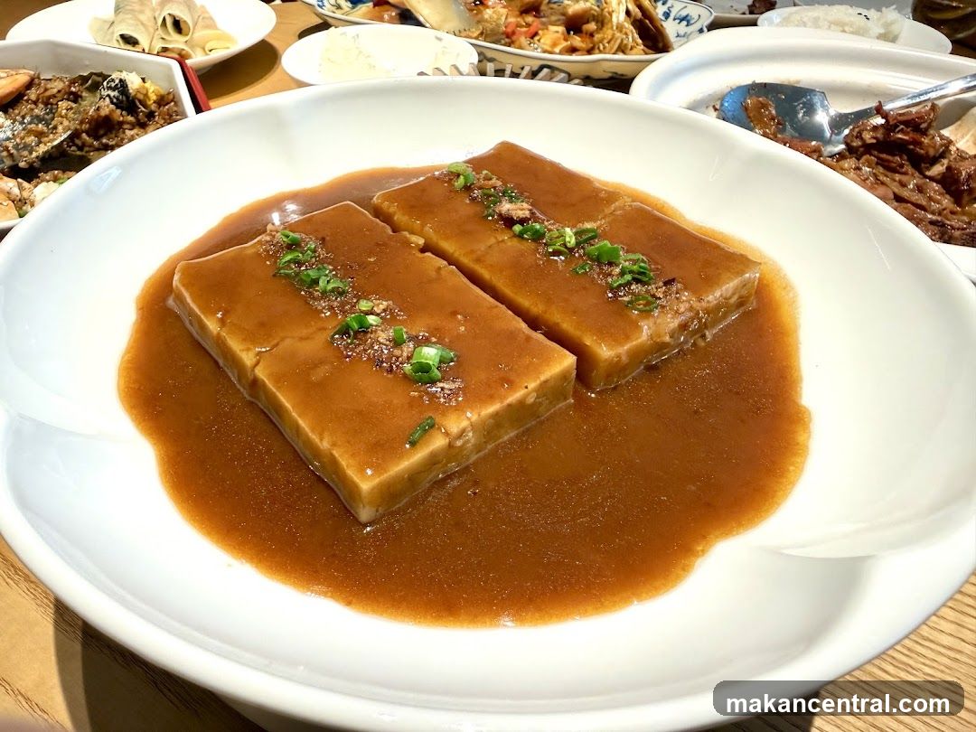 Dish served at dining table