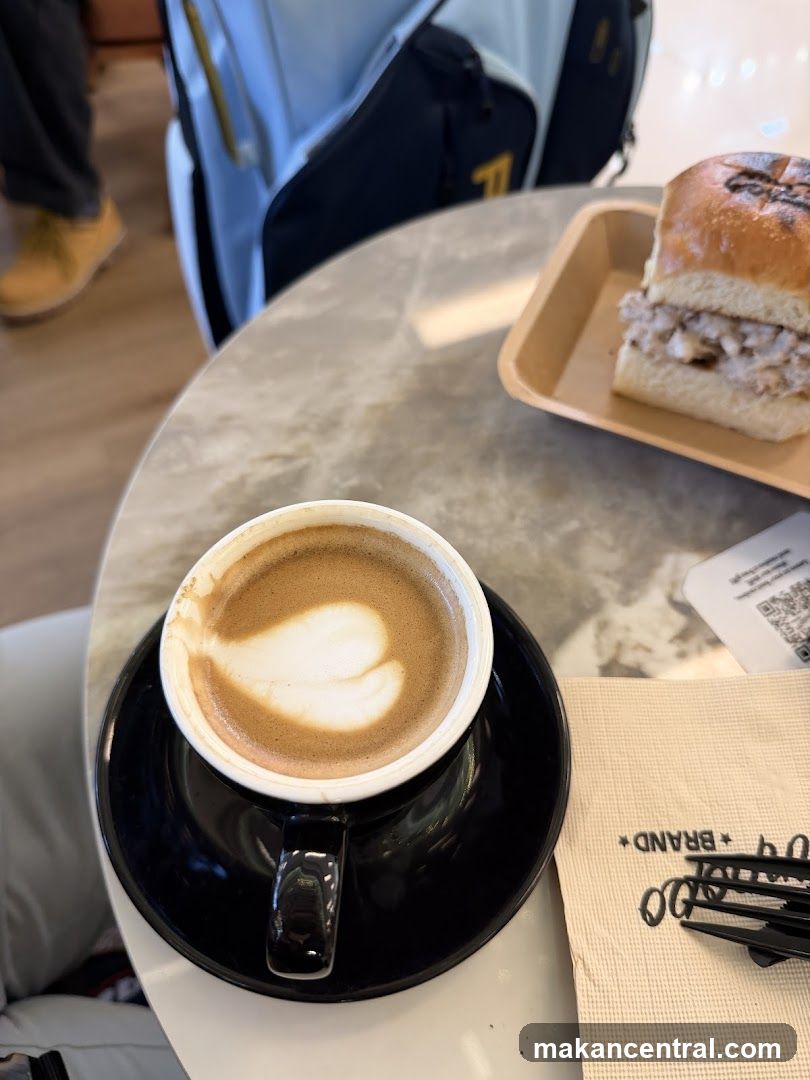 Coffee and Sandwich at Café