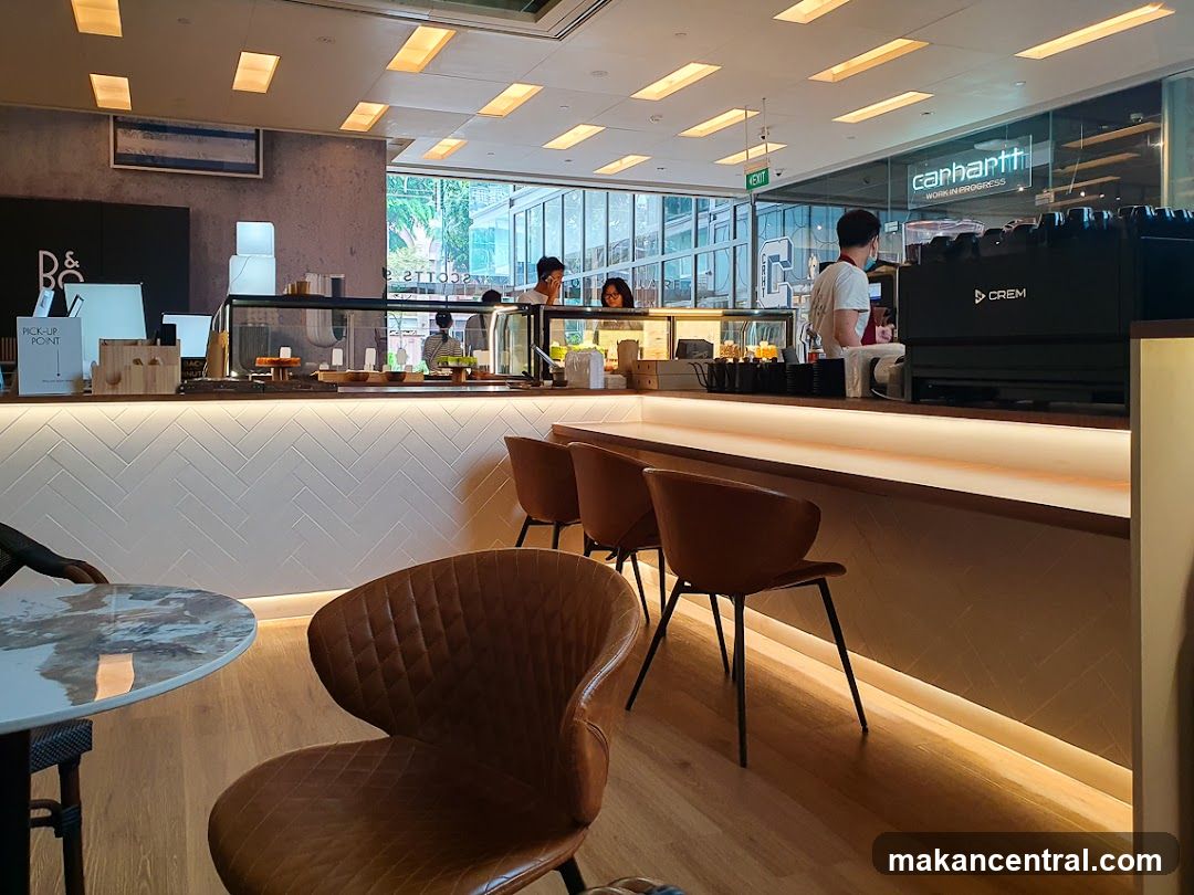 Interior of a modern café