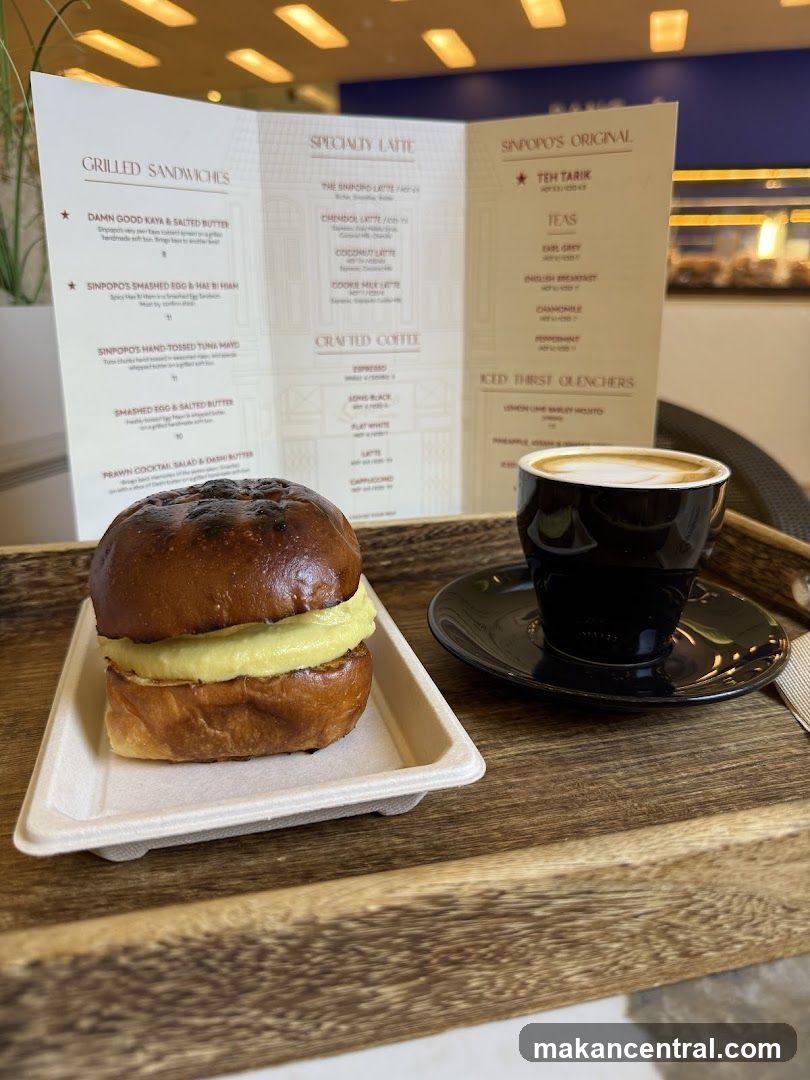 Coffee and Sandwich at a Café
