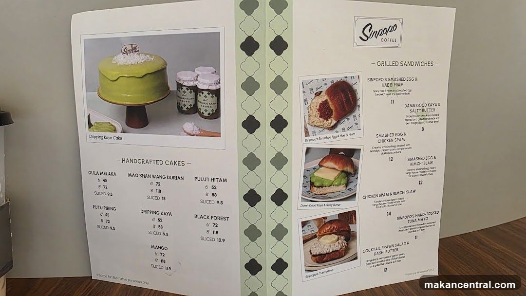 Sinpopo Coffee Menu