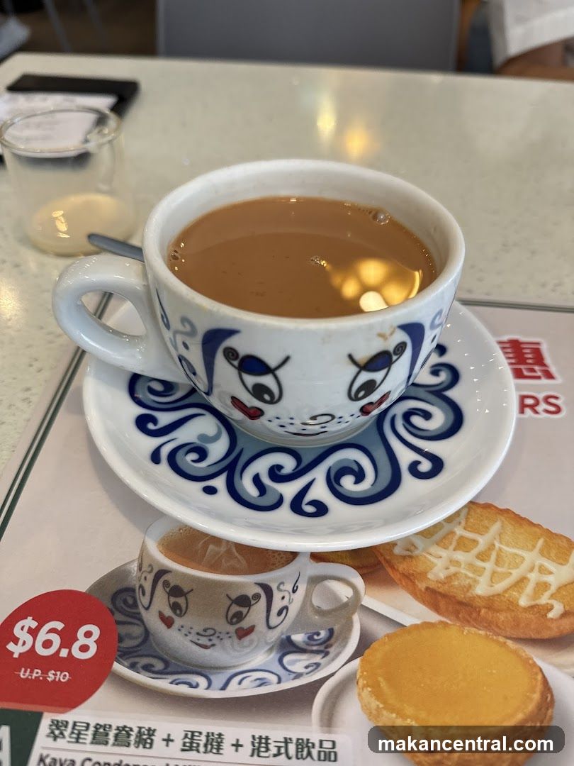 Tea and pastries at a café