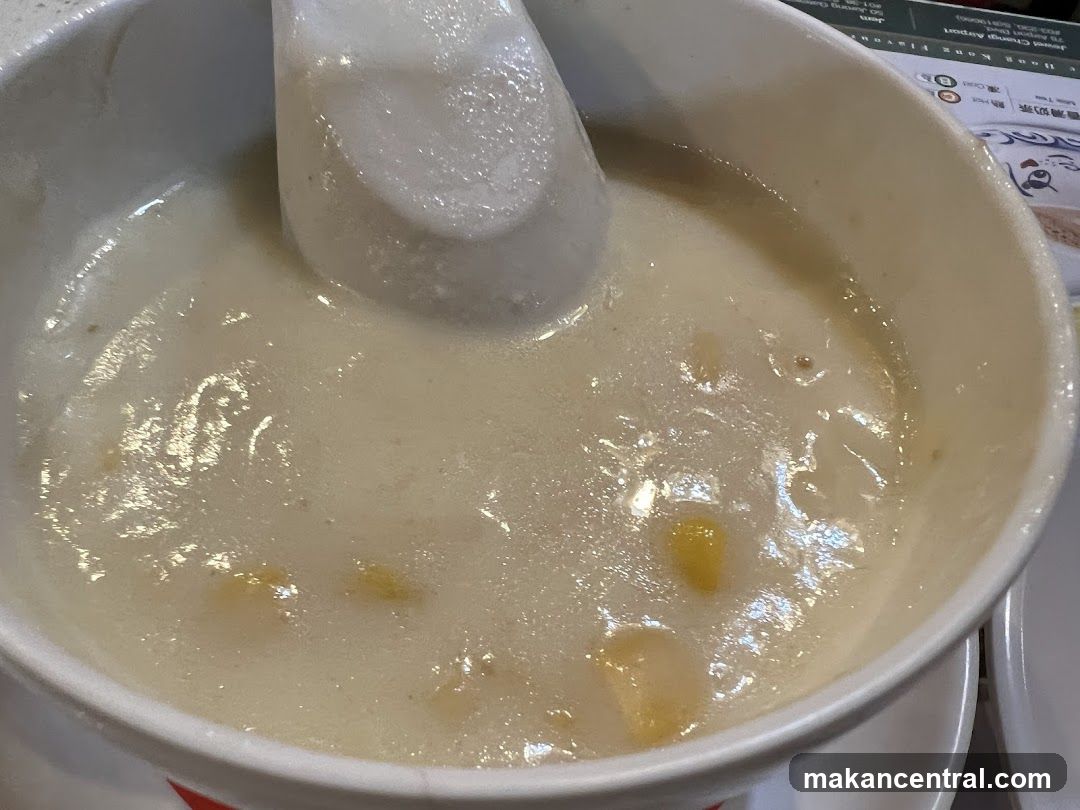 Bowl of soup with spoon