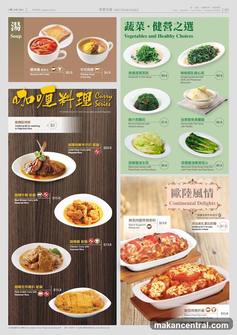 Tsui Wah Daily Singapore Edition Menu