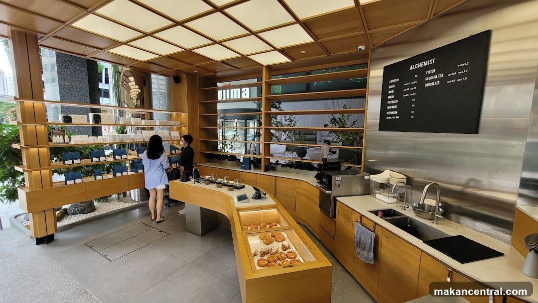 Interior of a modern café