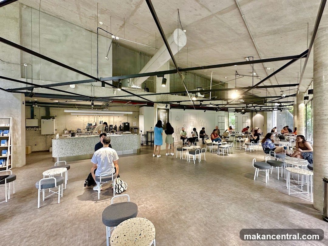 Interior of a modern café or lounge space