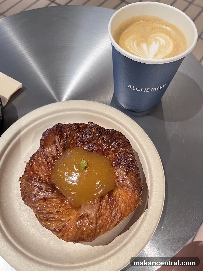 Coffee and pastry at Alchemist
