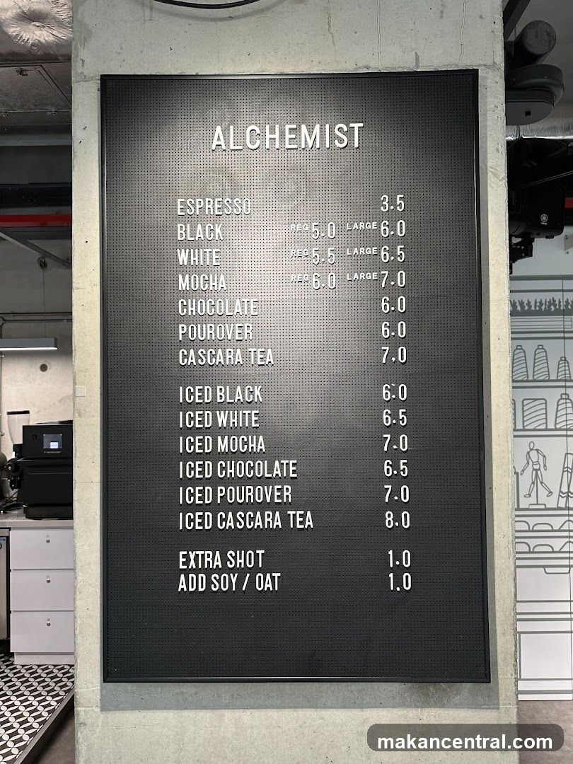 Alchemist Coffee Menu