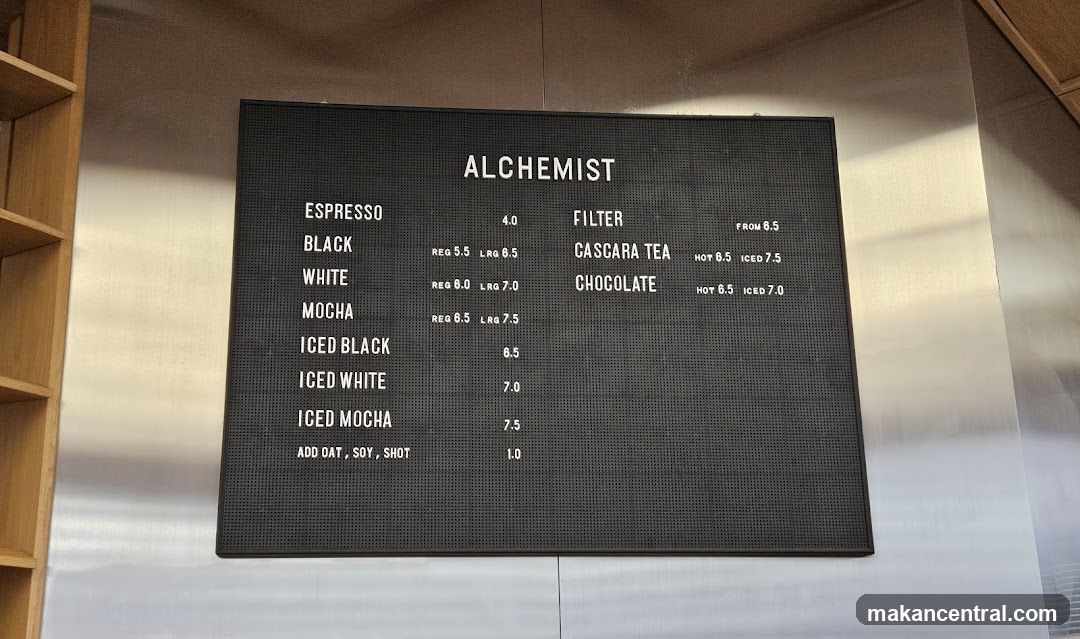 Alchemist Menu Board