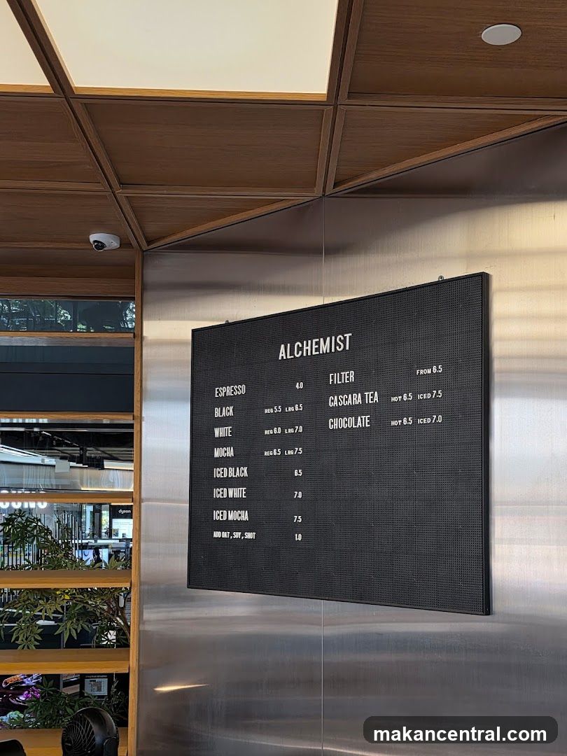 Alchemist Menu Board