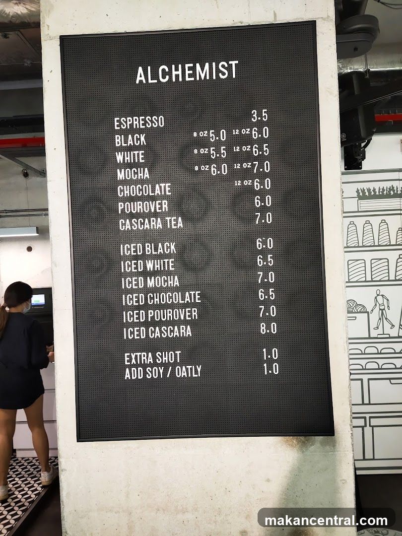 Alchemist Coffee Menu