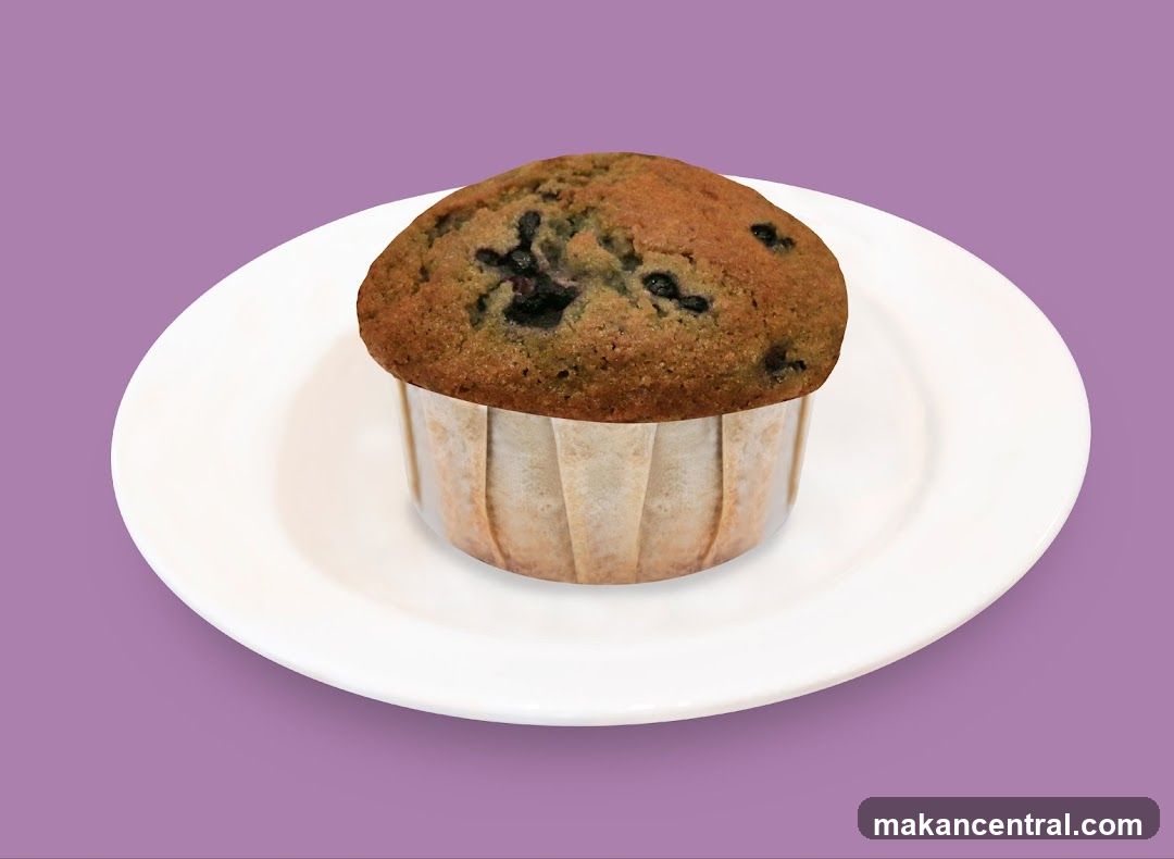 Blueberry Muffin on Plate