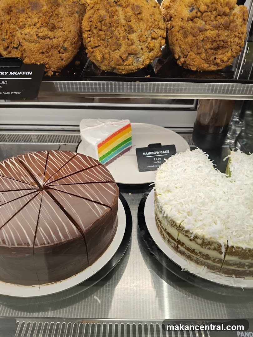 Cake Display in Bakery Case