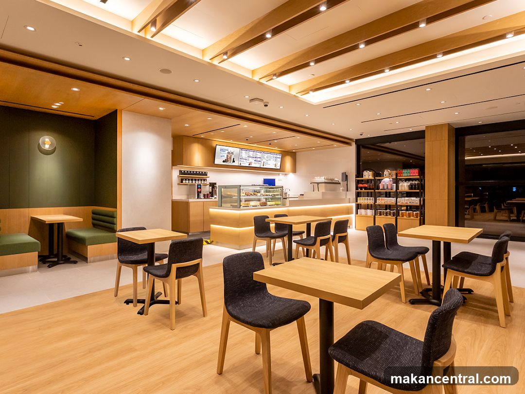 Interior of a modern café