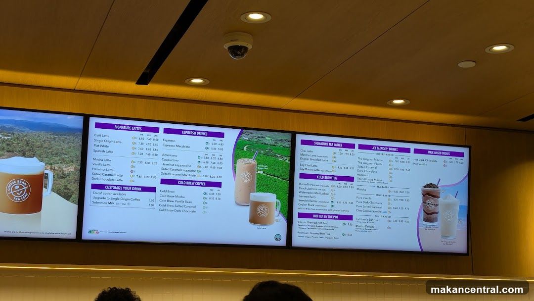 Coffee Shop Menu Display
