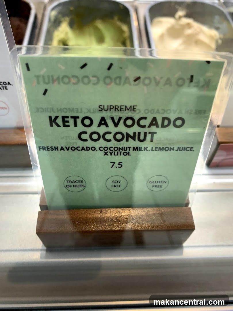 Keto Avocado Coconut Ice Cream Sign