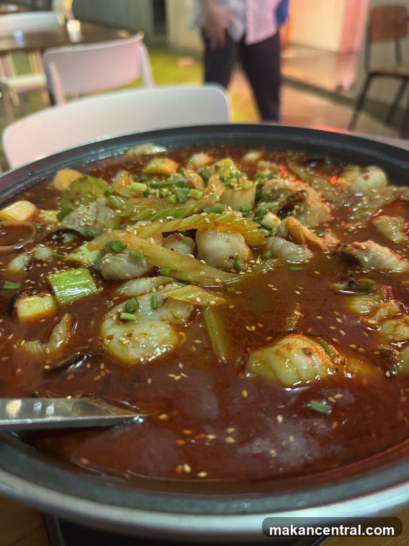 Food in restaurant interior