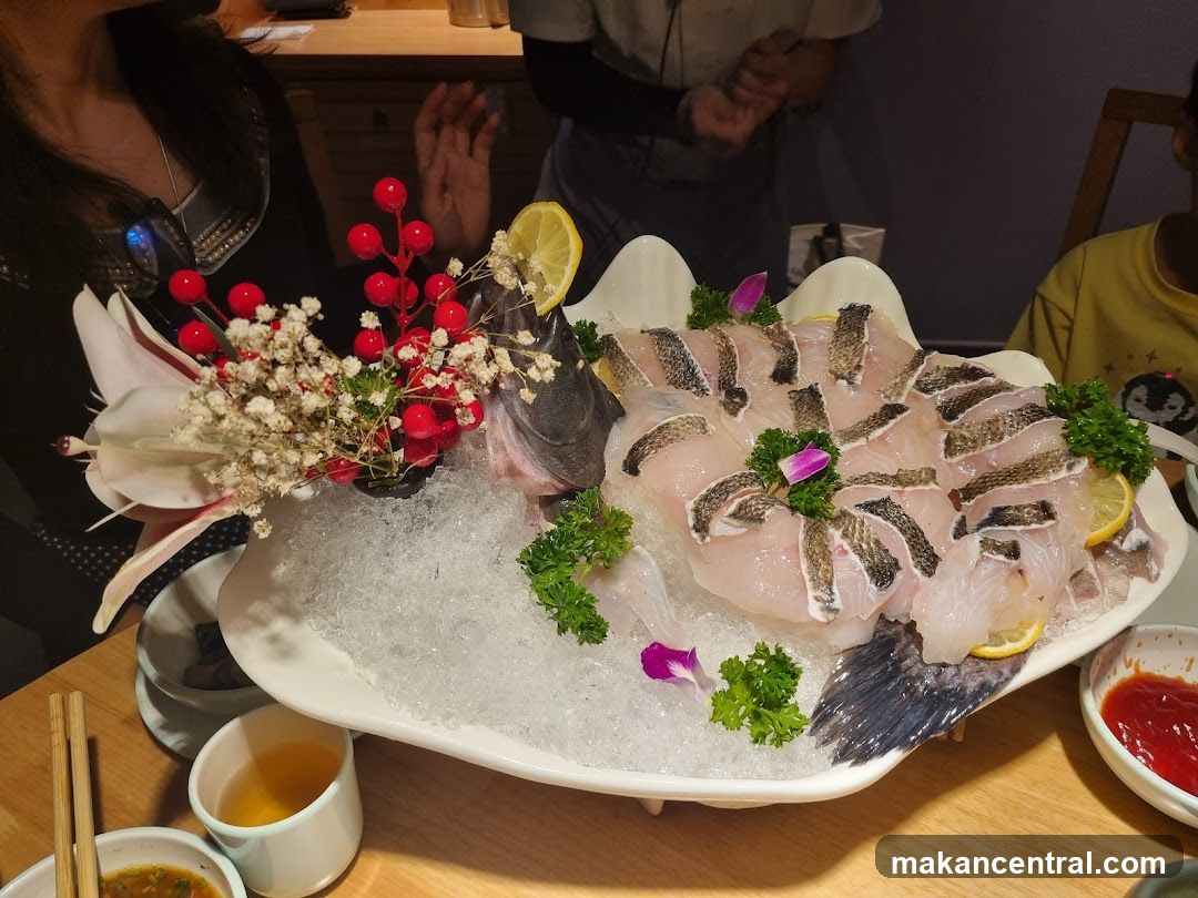 Dining Table with Fresh Fish Dish