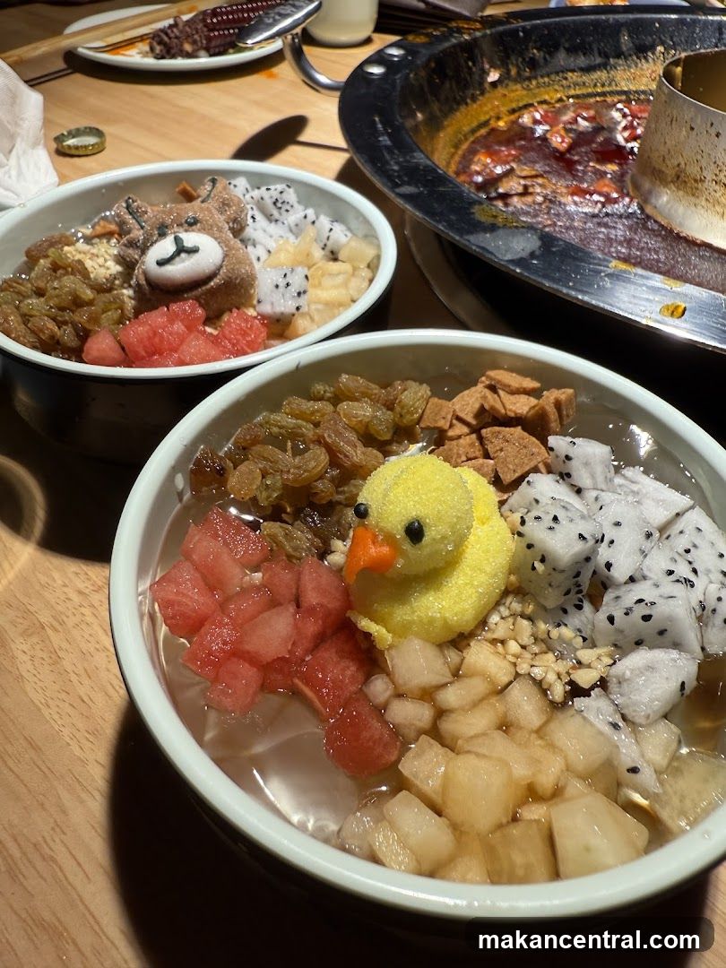 Dessert Bowls with Fruit and Sweet Ingredients