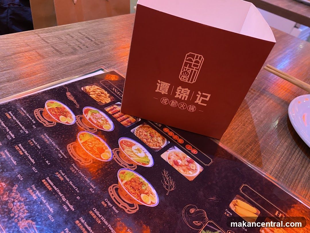 Restaurant Interior with Menu and Takeout Box