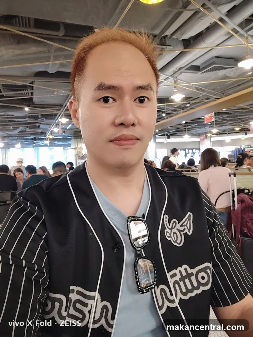 Selfie in indoor dining area