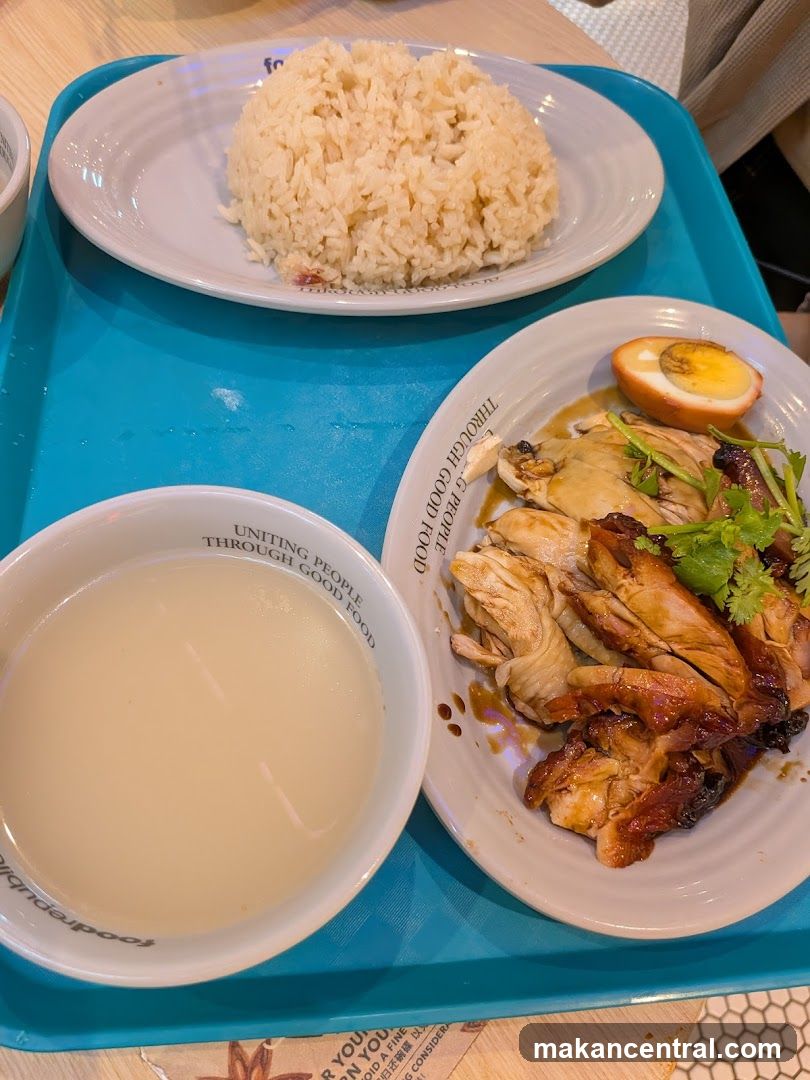 Food Tray with Chicken Rice Set
