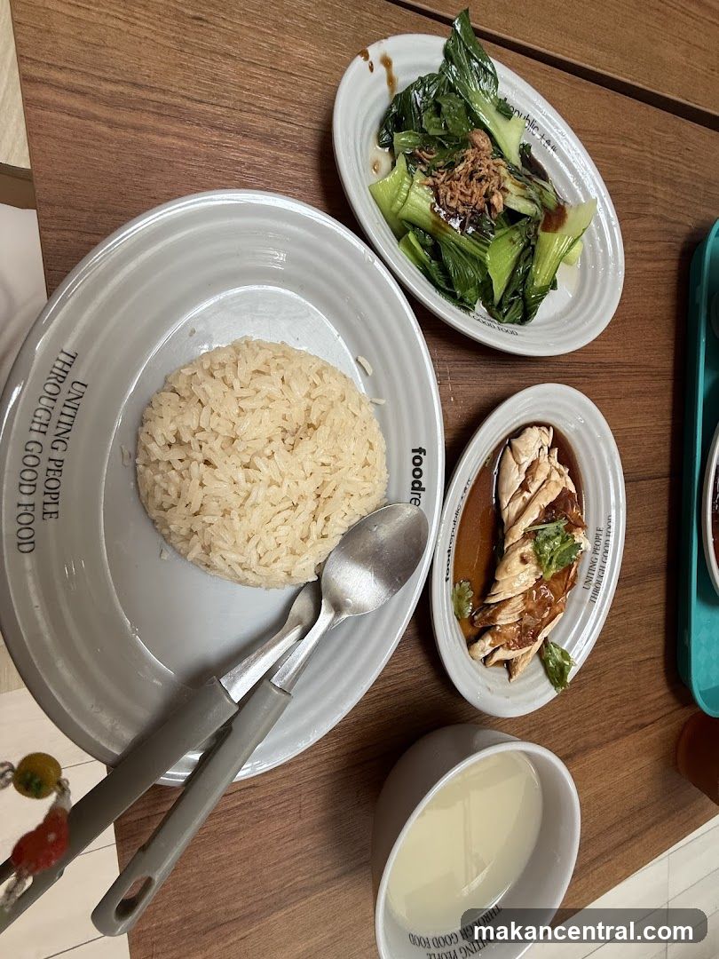Food served on table