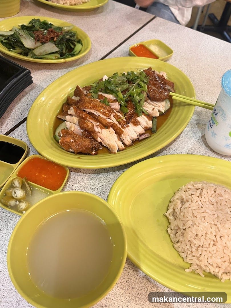 Dining Table with Hainanese Chicken Rice
