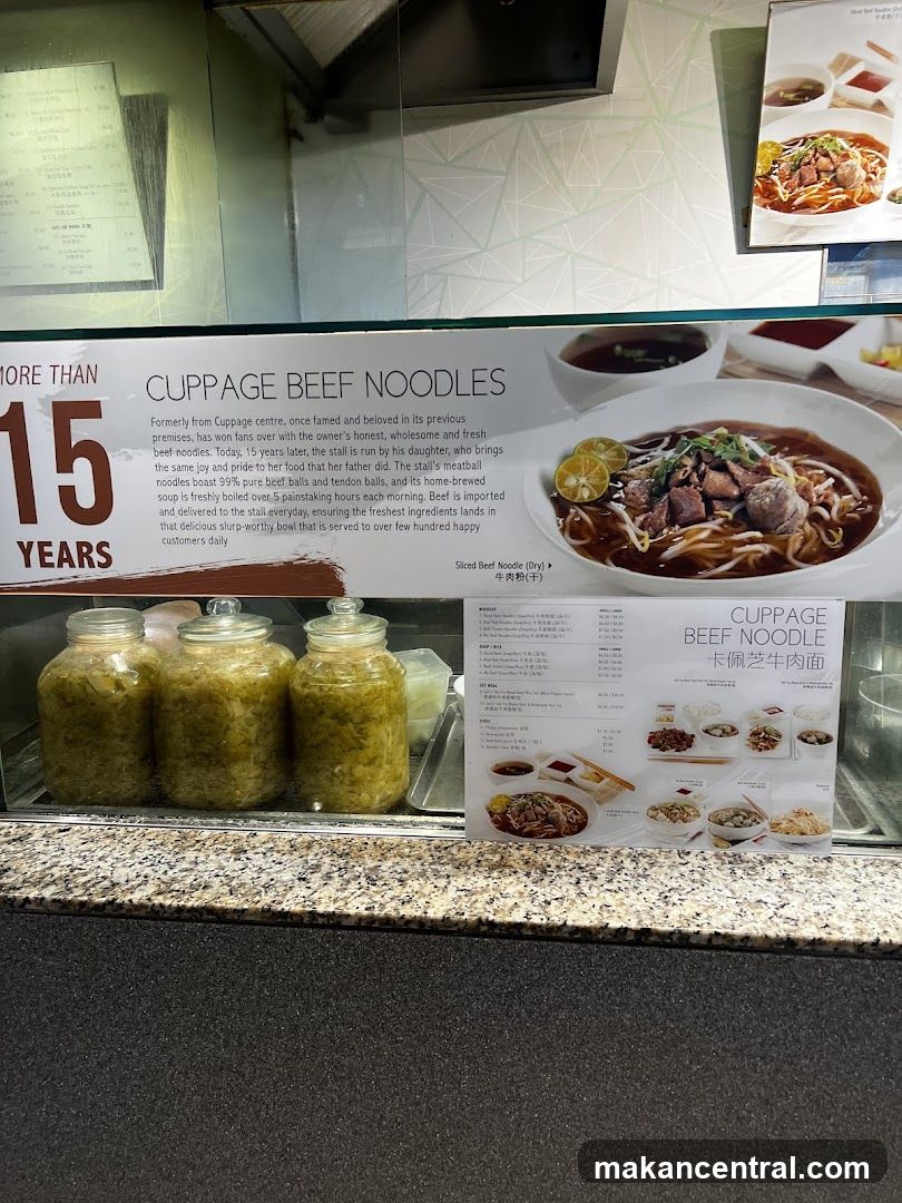 Cuppage Beef Noodles Counter Display
