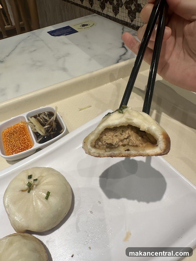 Dumpling with chopsticks