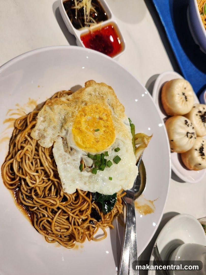 Dinner Plate with Noodles and Egg