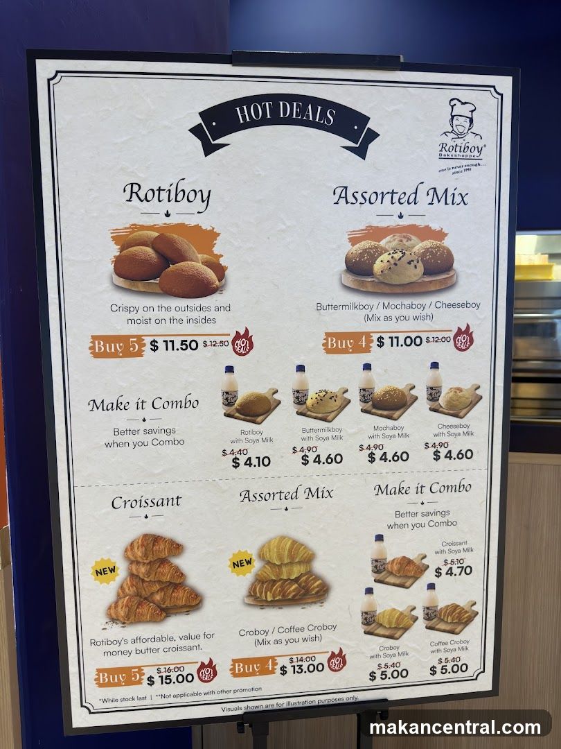 Rotiboy Hot Deals Menu