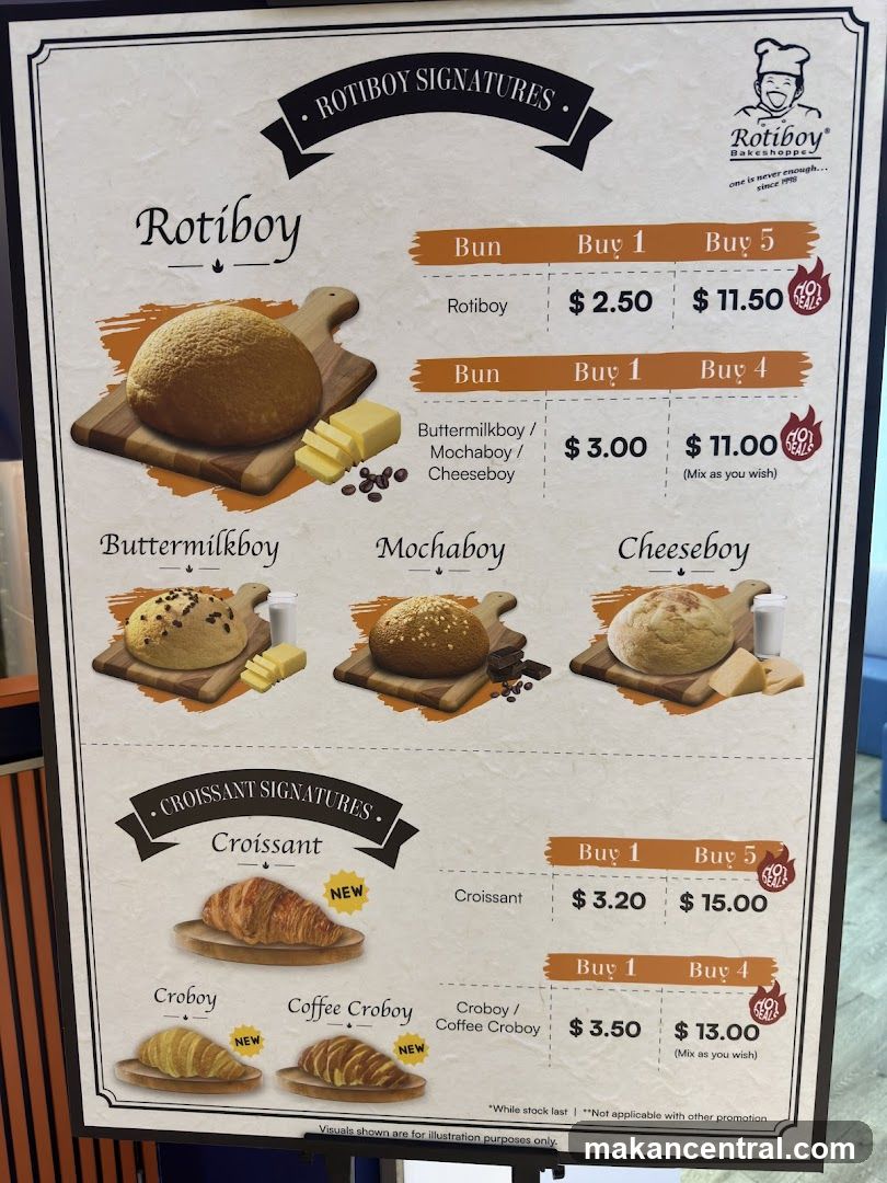 Rotiboy Bakeshoppe Menu