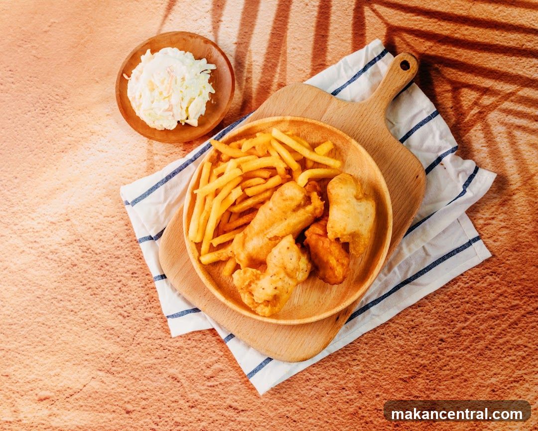 Fish and Chips with Coleslaw