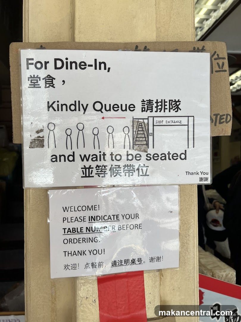 Dine-In Instructions Signage