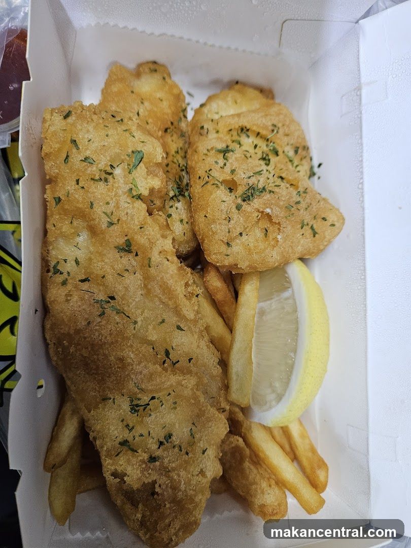 Fish and Chips with Lemon