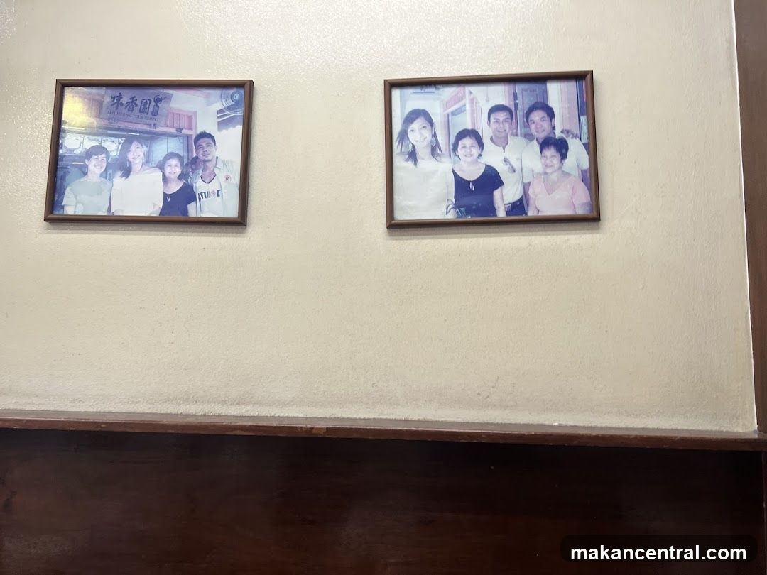 Wall-mounted family photos